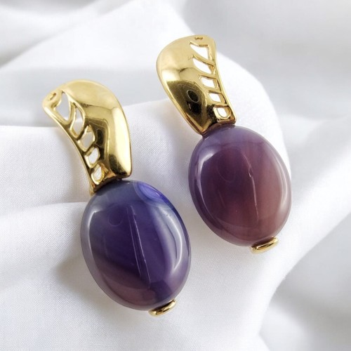 Kolczyki z naturalnym jadeitem