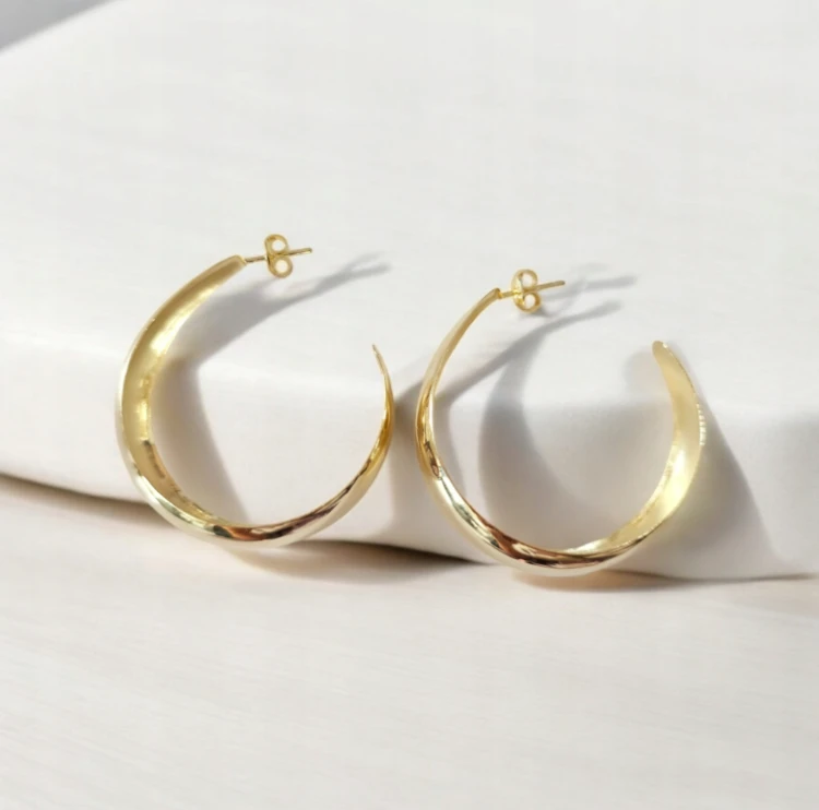 Kolczyki wieczorowe złocone