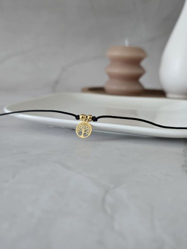 Bransoletka na sznurku z drzewkiem