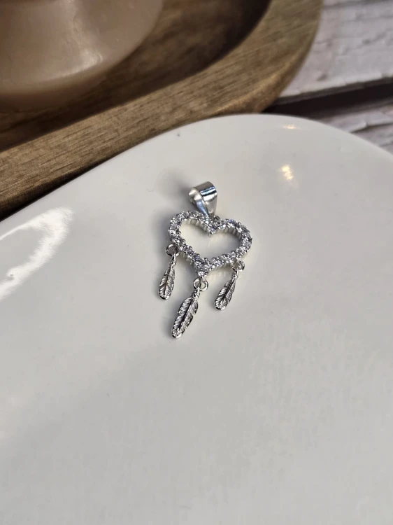 Zawieszka Łapacz Snów w kształcie Serca