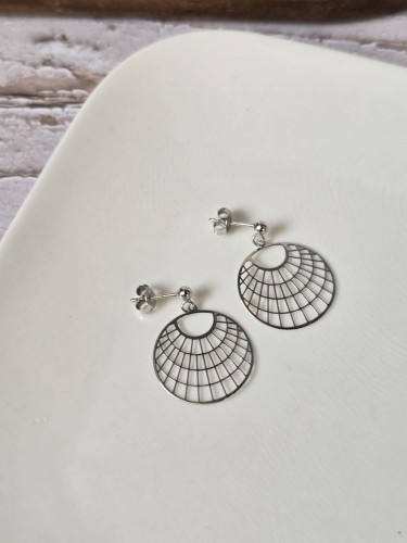 Kolczyki ażurowe srebrne