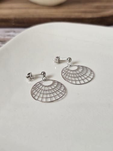 Kolczyki ażurowe srebrne