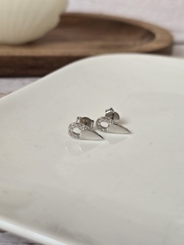 Kolczyki łezki z cyrkoniami