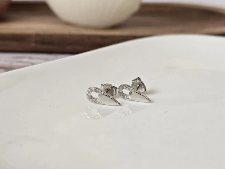 Kolczyki łezki z cyrkoniami