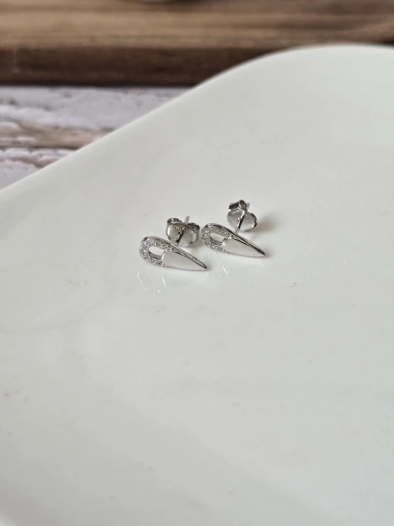 Kolczyki łezki z cyrkoniami