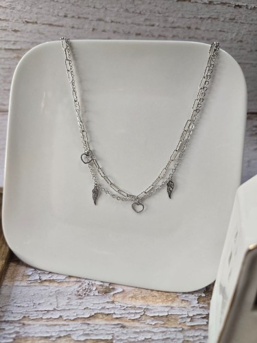 Naszyjnik wolność i miłość - serce i skrzydło