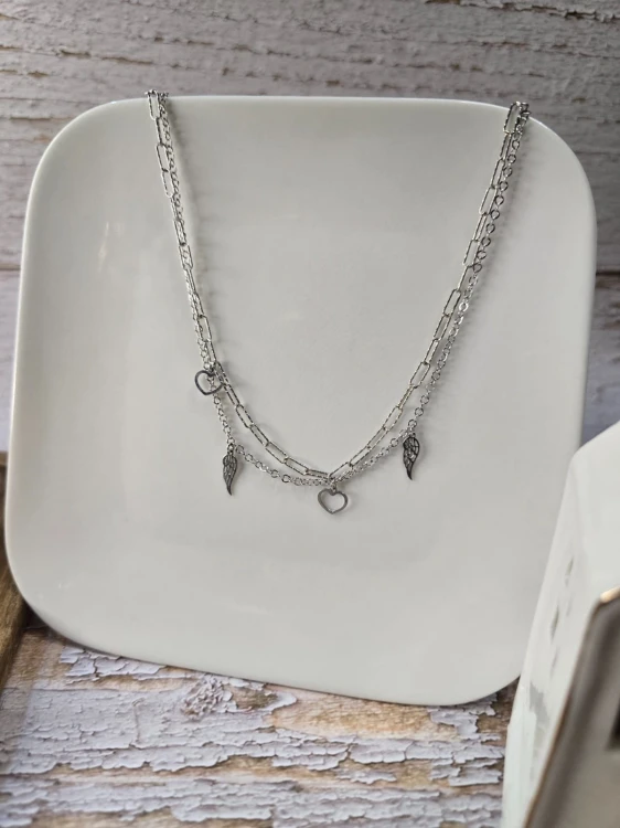 Naszyjnik wolność i miłość - serce i skrzydło