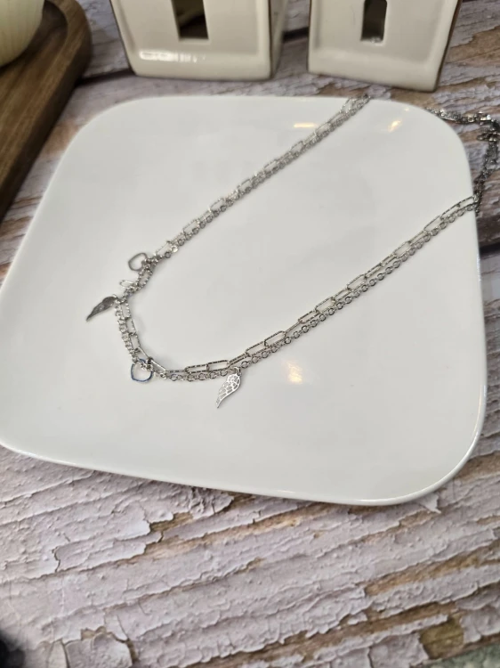 Naszyjnik wolność i miłość - serce i skrzydło