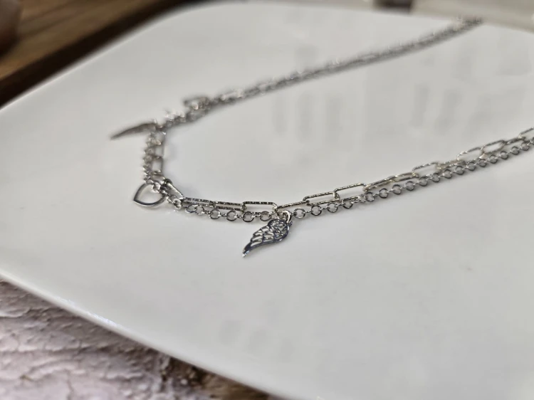 Naszyjnik wolność i miłość - serce i skrzydło