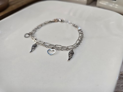 Bransoletka wolność i miłość - serce i skrzydło