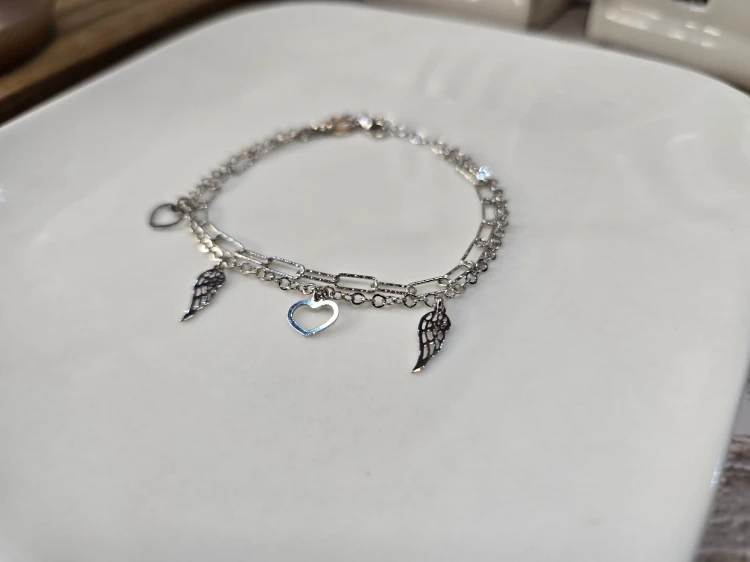 Bransoletka wolność i miłość - serce i skrzydło