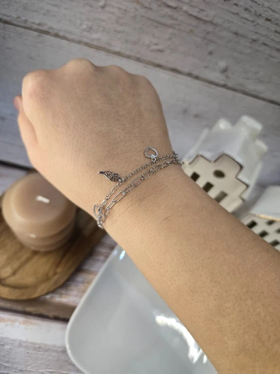 Bransoletka wolność i miłość - serce i skrzydło