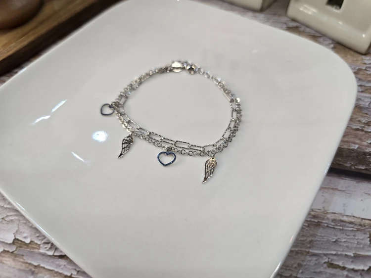 Bransoletka wolność i miłość - serce i skrzydło