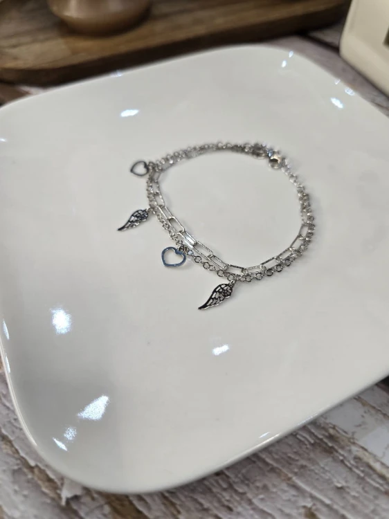 Bransoletka wolność i miłość - serce i skrzydło