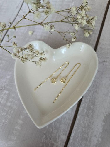 KOLCZYKI PRZECIĄGANE KONICZYNKA SREBRNE SREBRO 925