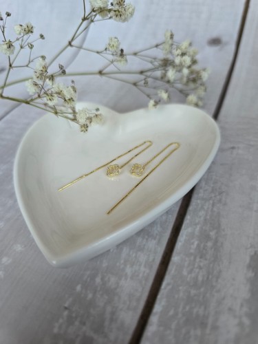 KOLCZYKI PRZECIĄGANE KONICZYNKA SREBRNE SREBRO 925