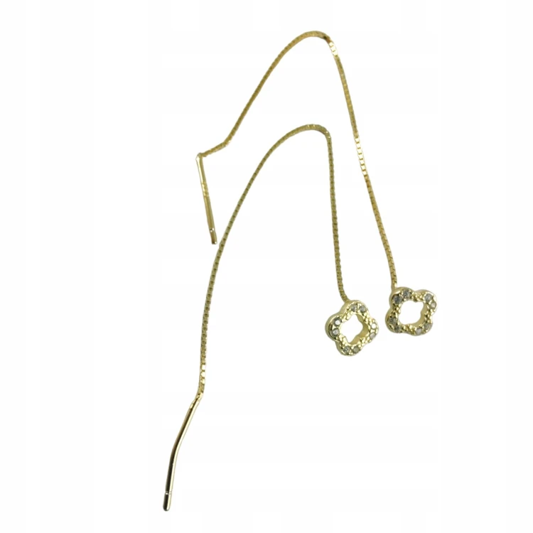 KOLCZYKI PRZECIĄGANE KONICZYNKA SREBRNE SREBRO 925