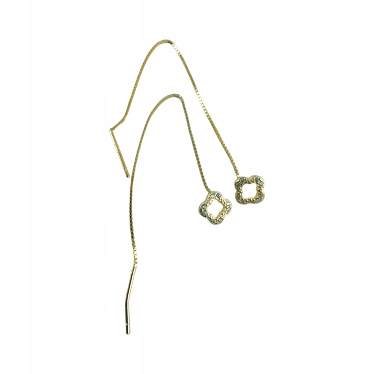 KOLCZYKI PRZECIĄGANE KONICZYNKA SREBRNE SREBRO 925