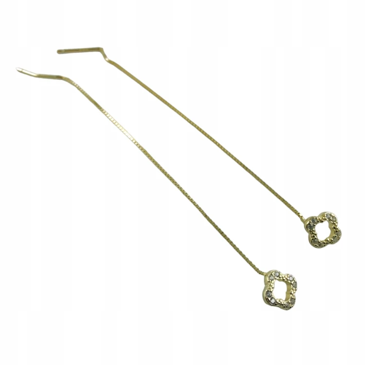 KOLCZYKI PRZECIĄGANE KONICZYNKA SREBRNE SREBRO 925