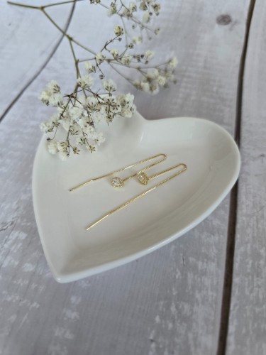 KOLCZYKI PRZECIĄGANE ŁEZKA SREBRNE SREBRO 925