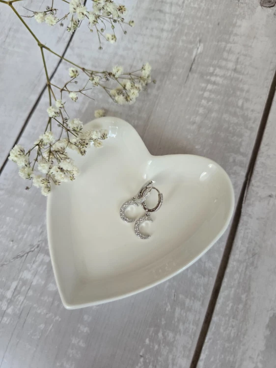 KOLCZYKI KSIĘŻYC SREBRNY SREBRO 925