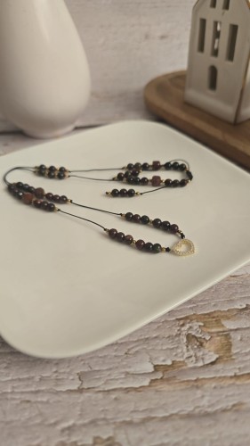 Naszyjnik Jaspis Bawole Oko Sokole Oko