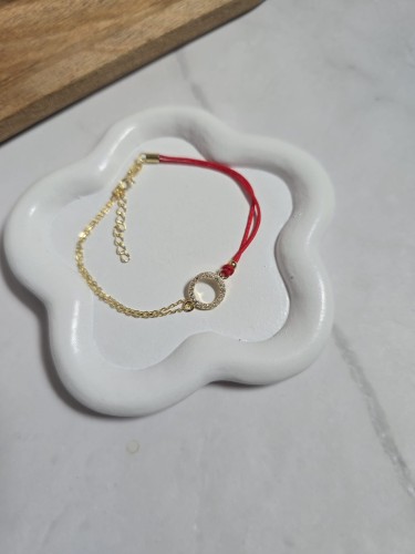 Bransoletka na sznurku z kółkiem