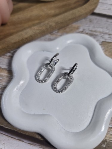 Kolczyki wiszące z cyrkoniami koktajlowe