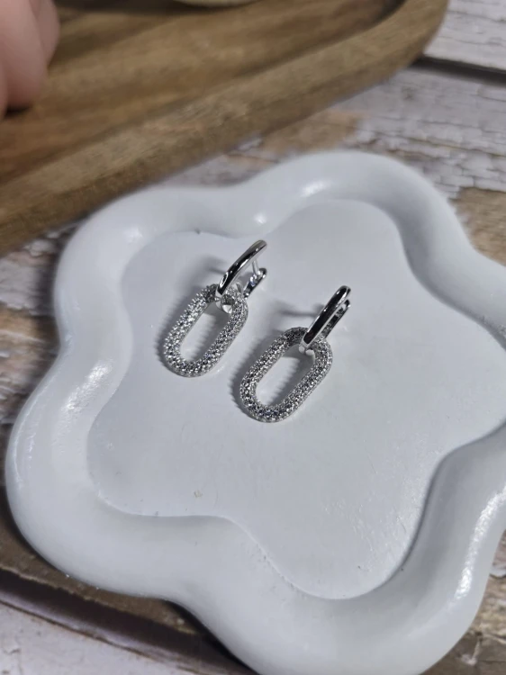 Kolczyki wiszące z cyrkoniami koktajlowe