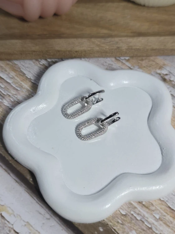 Kolczyki wiszące z cyrkoniami koktajlowe