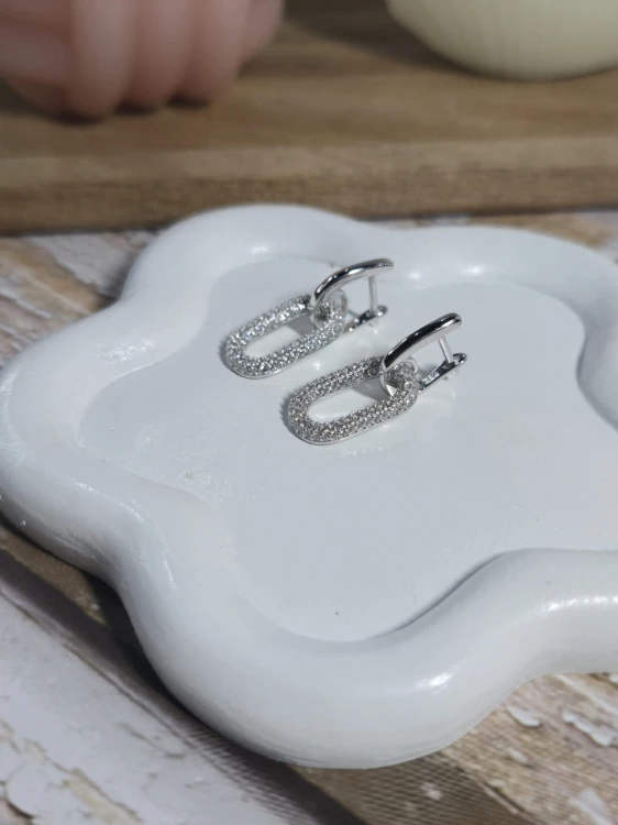 Kolczyki wiszące z cyrkoniami koktajlowe