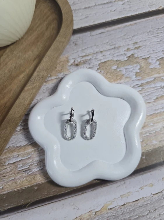 Kolczyki wiszące z cyrkoniami koktajlowe