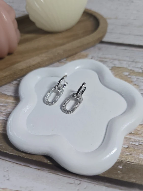 Kolczyki wiszące z cyrkoniami koktajlowe