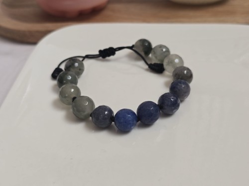 Męska bransoletka awenturyn i heliotrop