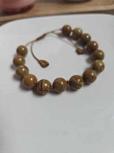 Męska bransoletka z jaspisem drzewnym