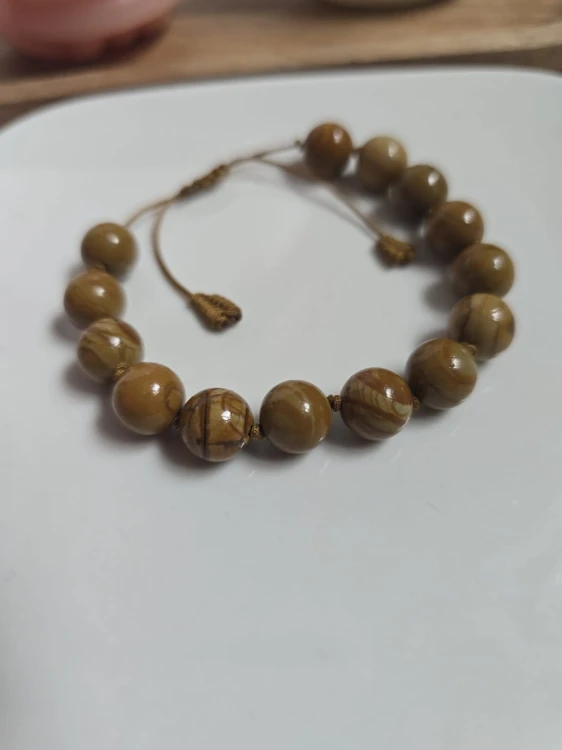 Męska bransoletka z jaspisem drzewnym