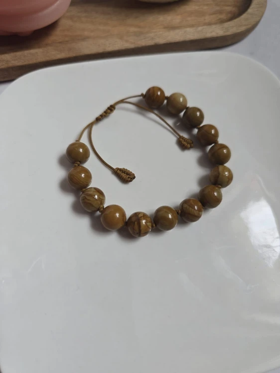 Męska bransoletka z jaspisem drzewnym