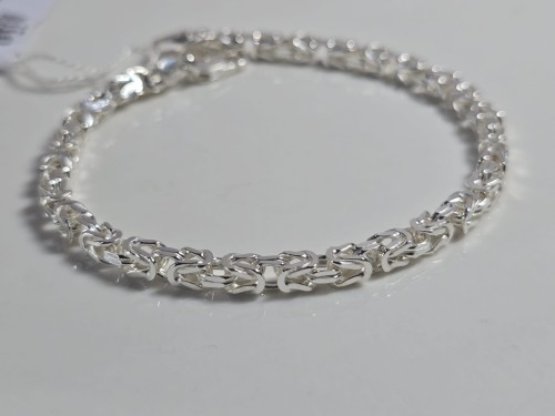 Męska bransoletka splot królewski 22 cm