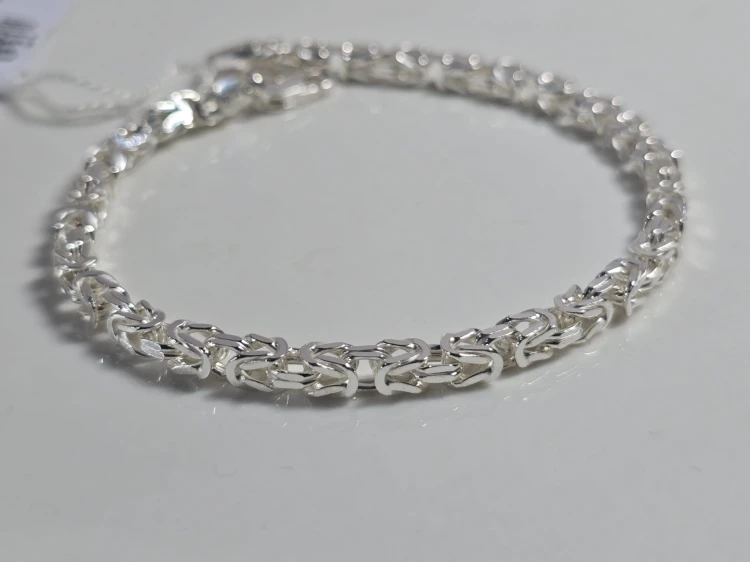 Męska bransoletka splot królewski 22 cm