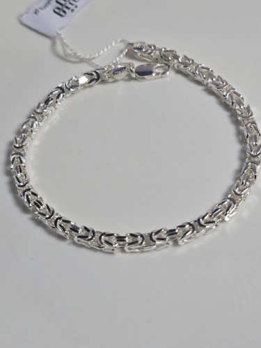 Męska bransoletka splot królewski 22 cm