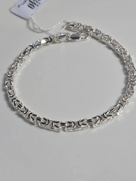 Męska bransoletka splot królewski 22 cm