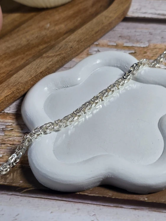 Męska bransoletka splot królewski 22 cm