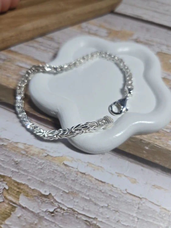 Męska bransoletka splot królewski 21 cm