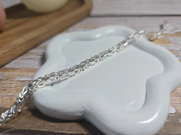 Męska bransoletka splot królewski 21 cm