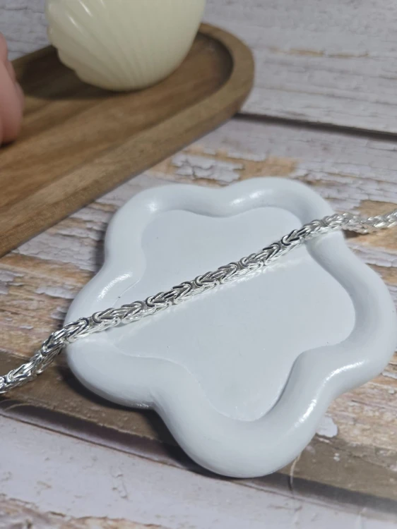 Męska bransoletka splot królewski 21 cm