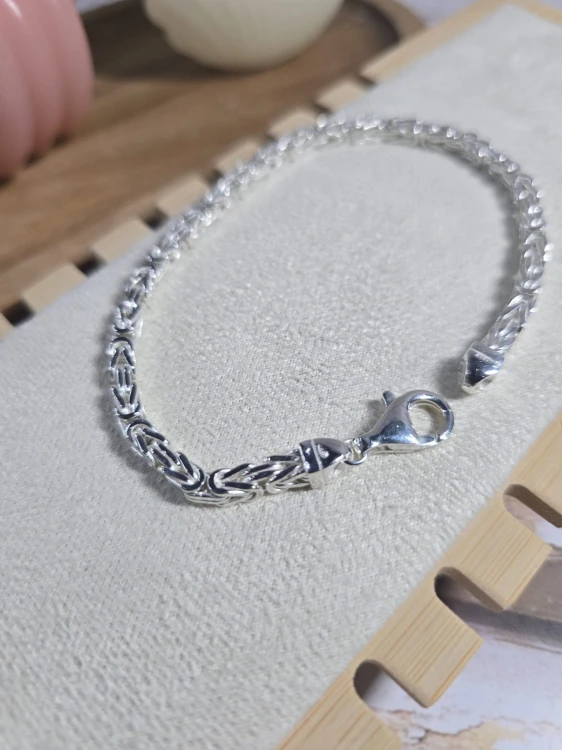 Męska bransoletka splot królewski 21 cm