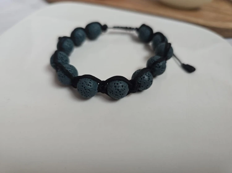 Męska bransoletka Lawa Wulkaniczna