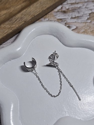 Kolczyki nausznica z Motylkiem