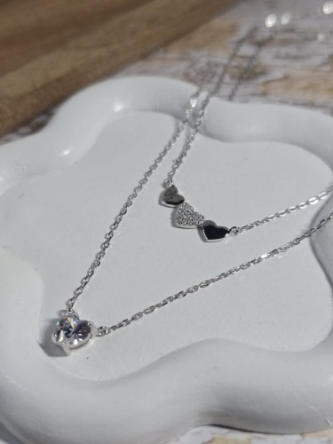 Naszyjnik MIŁOŚĆ z podwójnym łańcuszkiem