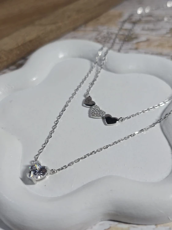 Naszyjnik MIŁOŚĆ z podwójnym łańcuszkiem